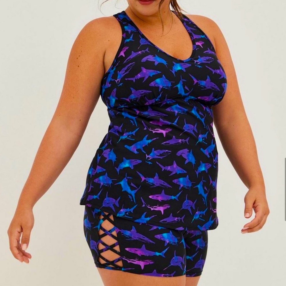 Torrid Shark Swim Top